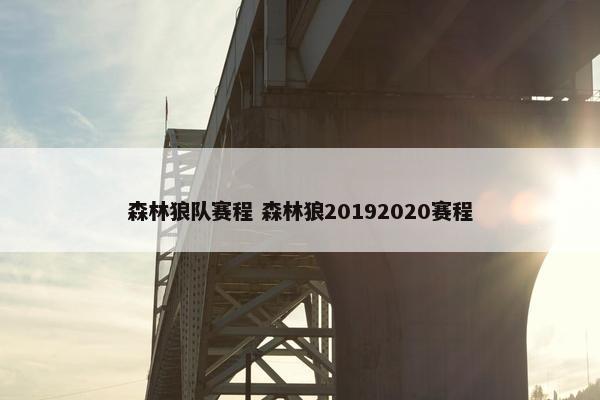 森林狼队赛程 森林狼20192020赛程