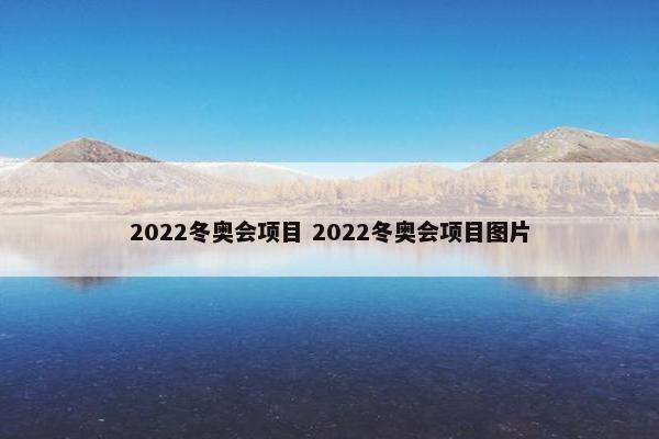 2022冬奥会项目 2022冬奥会项目图片