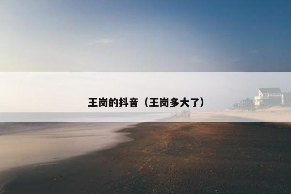 王岗的抖音（王岗多大了）