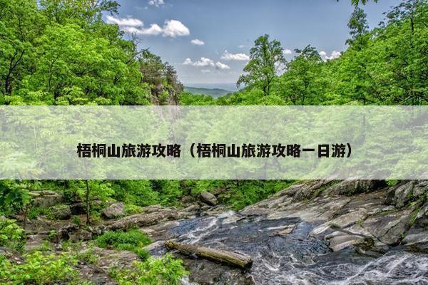 梧桐山旅游攻略（梧桐山旅游攻略一日游）