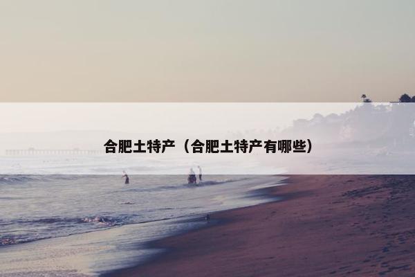 合肥土特产（合肥土特产有哪些）