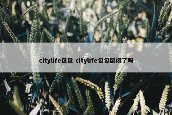 citylife包包 citylife包包倒闭了吗