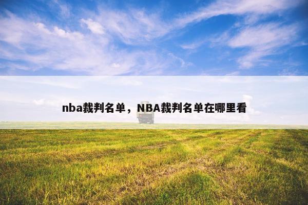 nba裁判名单，NBA裁判名单在哪里看