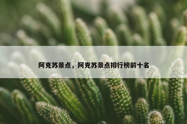 阿克苏景点，阿克苏景点排行榜前十名