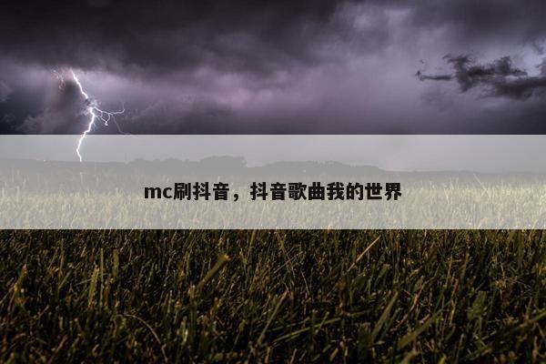 mc刷抖音，抖音歌曲我的世界