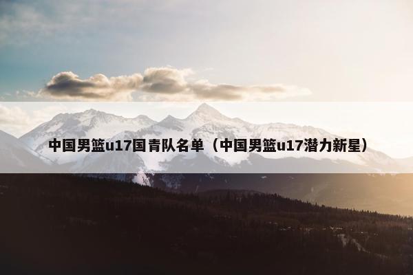 中国男篮u17国青队名单（中国男篮u17潜力新星）