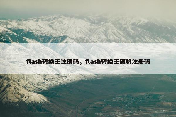 flash转换王注册码，flash转换王破解注册码