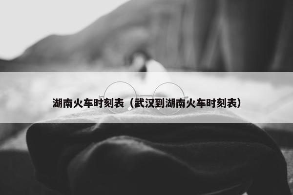 湖南火车时刻表（武汉到湖南火车时刻表）