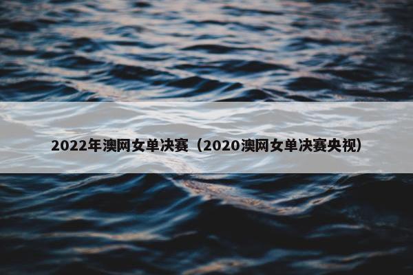 2022年澳网女单决赛（2020澳网女单决赛央视）