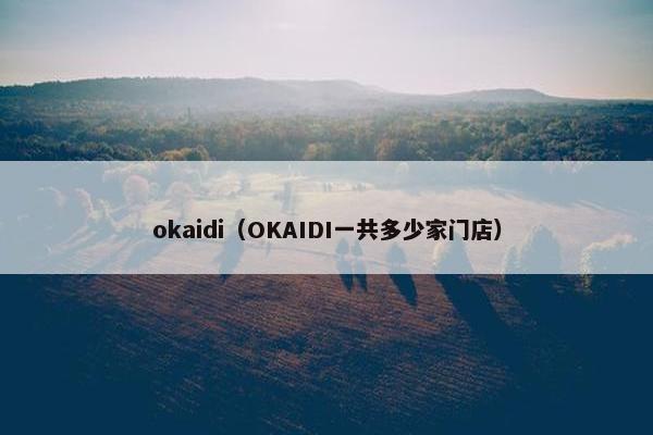 okaidi（OKAIDI一共多少家门店）