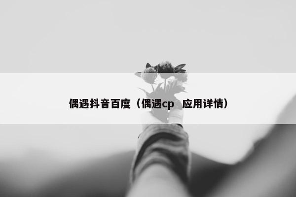 偶遇抖音百度（偶遇cp  应用详情）