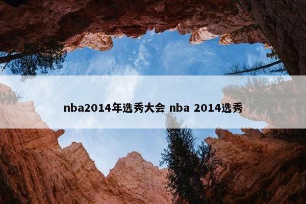 nba2014年选秀大会 nba 2014选秀