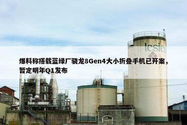 爆料称搭载蓝绿厂骁龙8Gen4大小折叠手机已开案，暂定明年Q1发布