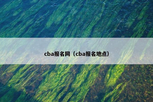 cba报名网（cba报名地点）