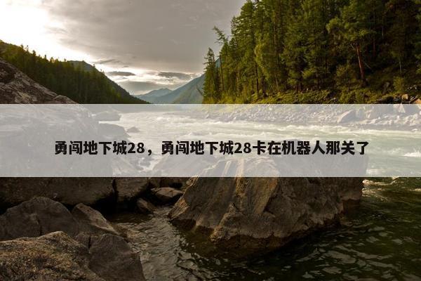 勇闯地下城28，勇闯地下城28卡在机器人那关了