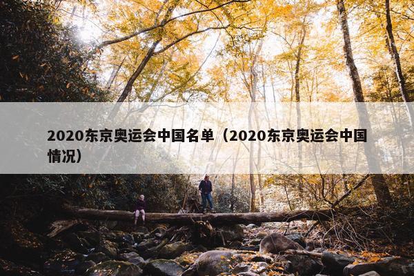 2020东京奥运会中国名单（2020东京奥运会中国情况）