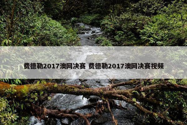 费德勒2017澳网决赛 费德勒2017澳网决赛视频