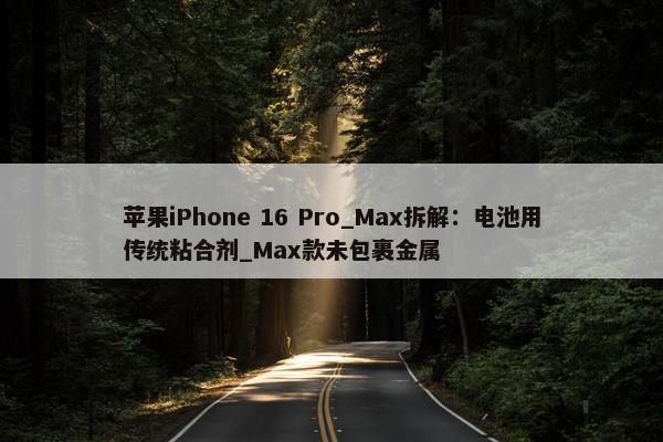 苹果iPhone 16 Pro_Max拆解：电池用传统粘合剂_Max款未包裹金属