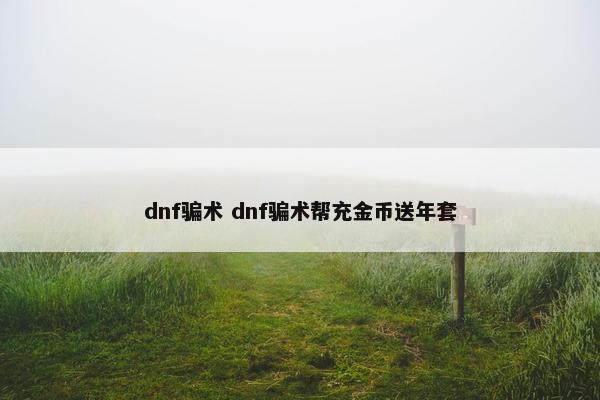 dnf骗术 dnf骗术帮充金币送年套