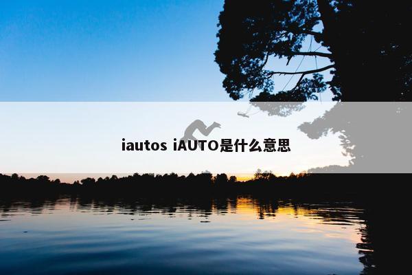 iautos iAUTO是什么意思