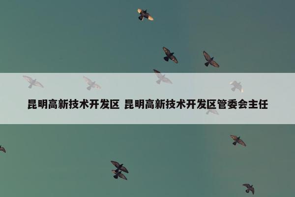 昆明高新技术开发区 昆明高新技术开发区管委会主任