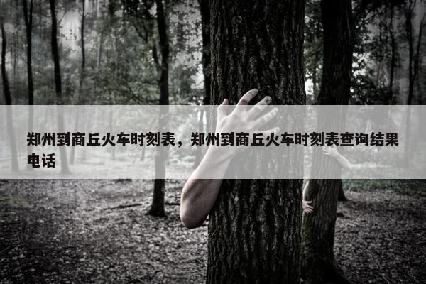 郑州到商丘火车时刻表，郑州到商丘火车时刻表查询结果电话