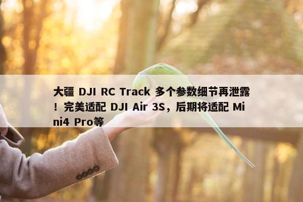 大疆 DJI RC Track 多个参数细节再泄露！完美适配 DJI Air 3S，后期将适配 Mini4 Pro等