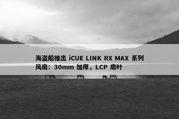 海盗船推出 iCUE LINK RX MAX 系列风扇：30mm 加厚，LCP 扇叶