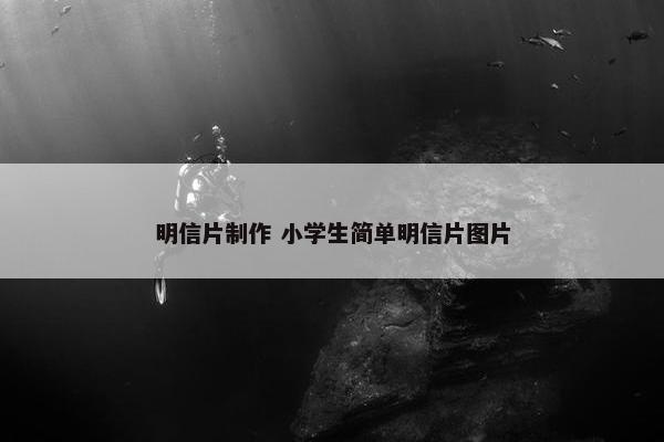 明信片制作 小学生简单明信片图片