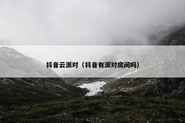 抖音云派对（抖音有派对房间吗）