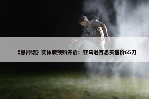 《黑神话》实体版预购开启：亚马逊百思买售价65刀