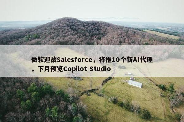 微软迎战Salesforce，将推10个新AI代理，下月预览Copilot Studio