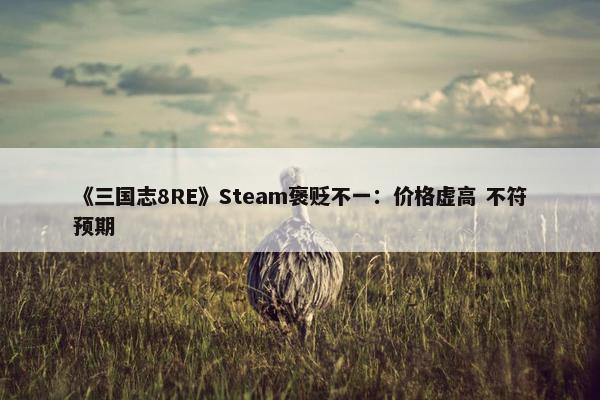 《三国志8RE》Steam褒贬不一：价格虚高 不符预期