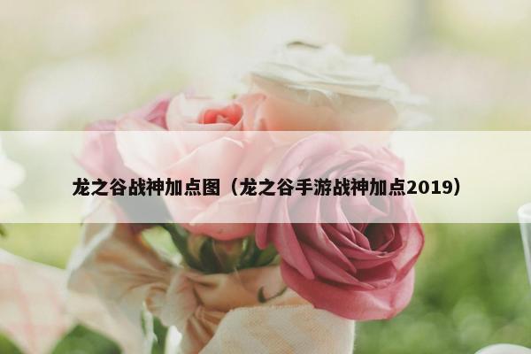 龙之谷战神加点图（龙之谷手游战神加点2019）