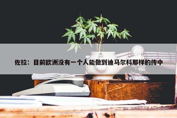 佐拉：目前欧洲没有一个人能做到迪马尔科那样的传中