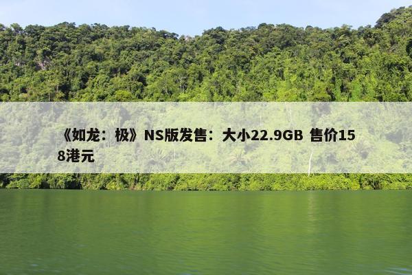 《如龙：极》NS版发售：大小22.9GB 售价158港元