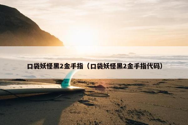 口袋妖怪黑2金手指（口袋妖怪黑2金手指代码）