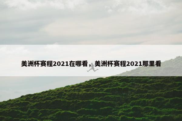 美洲杯赛程2021在哪看，美洲杯赛程2021那里看