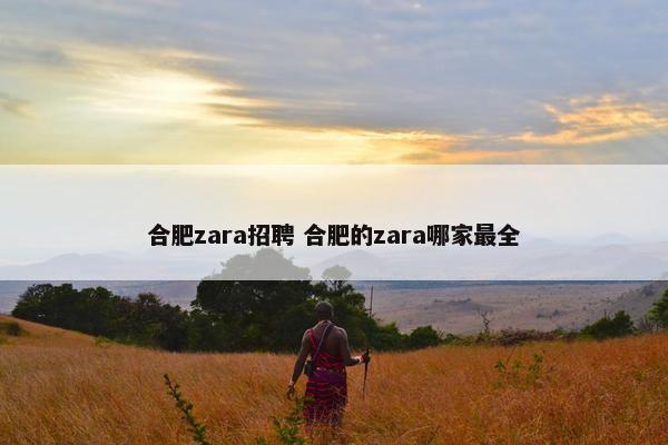 合肥zara招聘 合肥的zara哪家最全