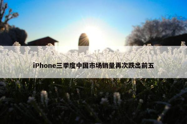 iPhone三季度中国市场销量再次跌出前五