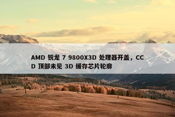 AMD 锐龙 7 9800X3D 处理器开盖，CCD 顶部未见 3D 缓存芯片轮廓