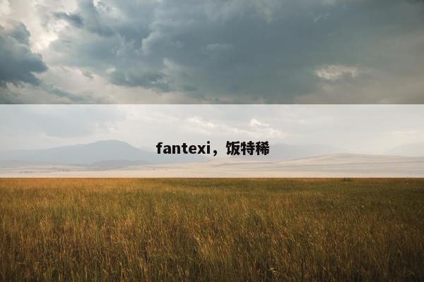 fantexi，饭特稀