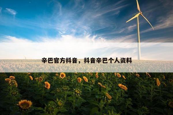 辛巴官方抖音，抖音辛巴个人资料