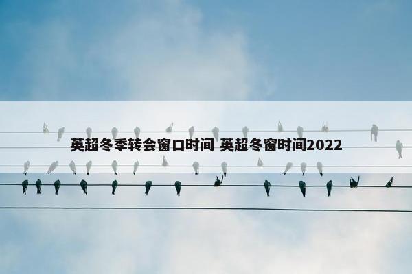 英超冬季转会窗口时间 英超冬窗时间2022