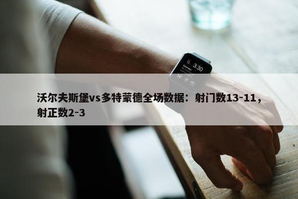 沃尔夫斯堡vs多特蒙德全场数据：射门数13-11，射正数2-3