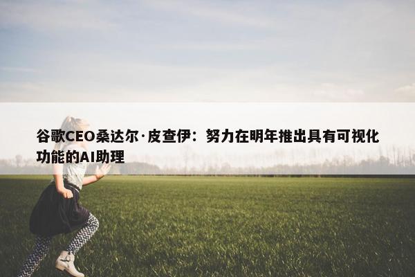 谷歌CEO桑达尔·皮查伊：努力在明年推出具有可视化功能的AI助理