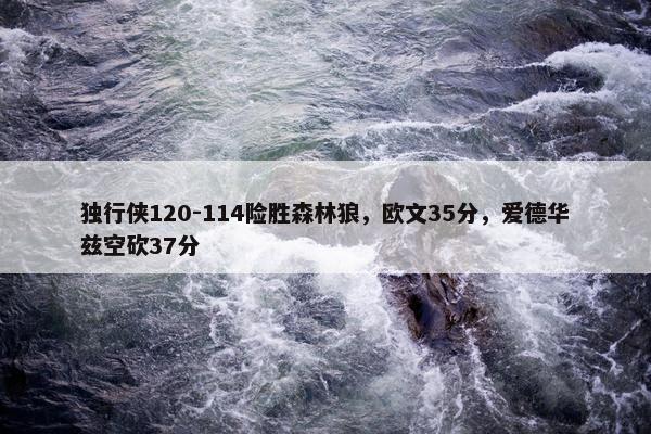 独行侠120-114险胜森林狼，欧文35分，爱德华兹空砍37分