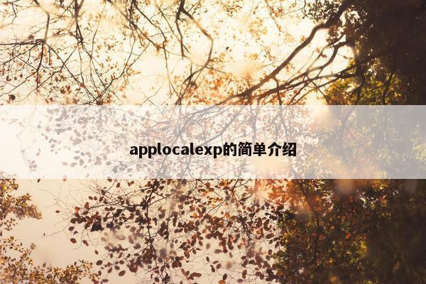 applocalexp的简单介绍