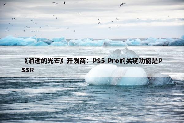 《消逝的光芒》开发商：PS5 Pro的关键功能是PSSR