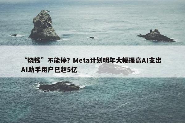 “烧钱”不能停？Meta计划明年大幅提高AI支出 AI助手用户已超5亿